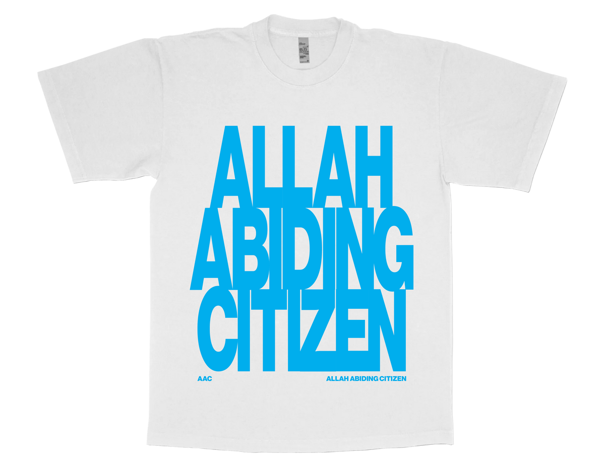 AAC TEE WHITE + BLUE